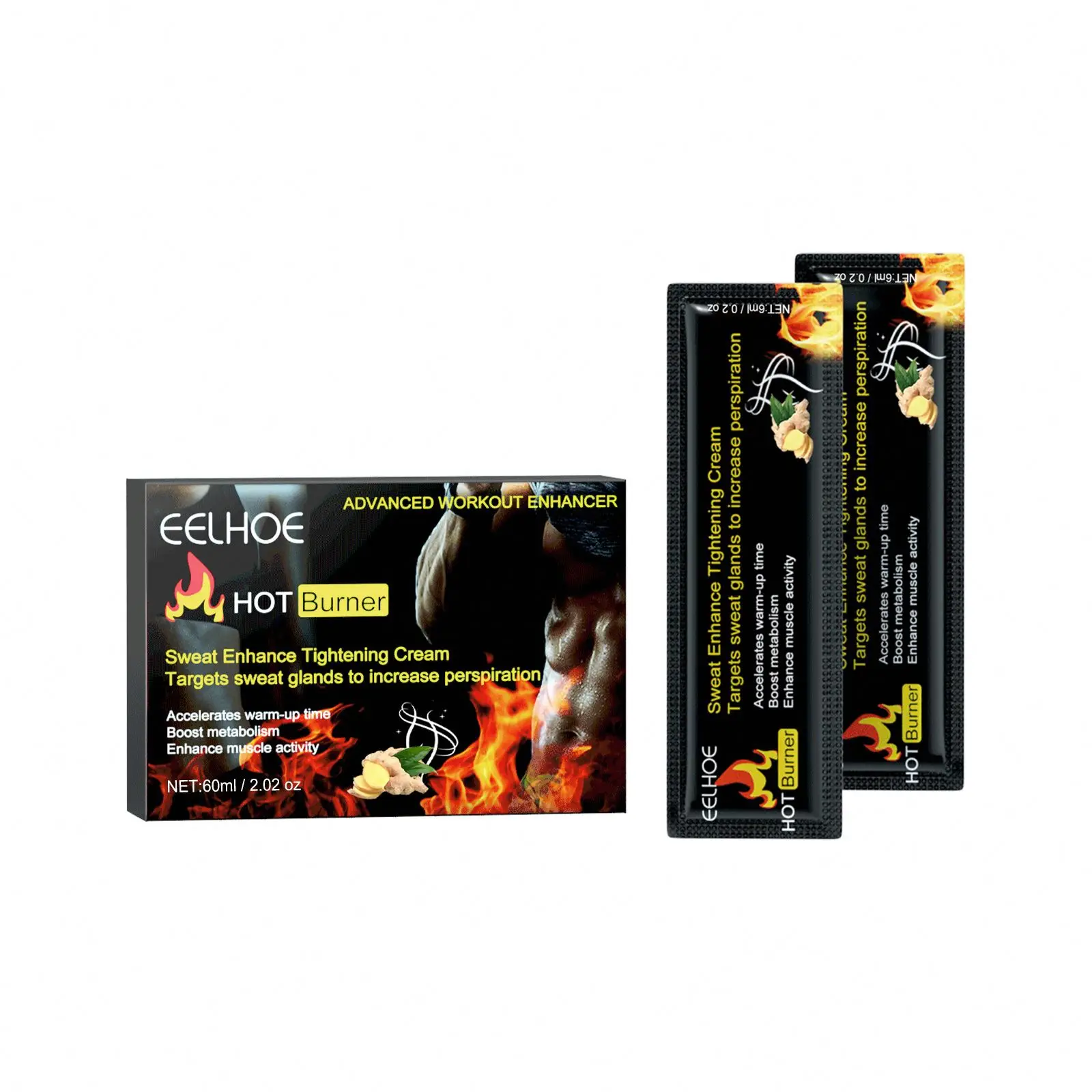 EELHOE Advanced Workout Enhancer Sweat Enhancing and Weight Loss Fat Burning Cream Accelerate Muscle Activity Slimming Gel