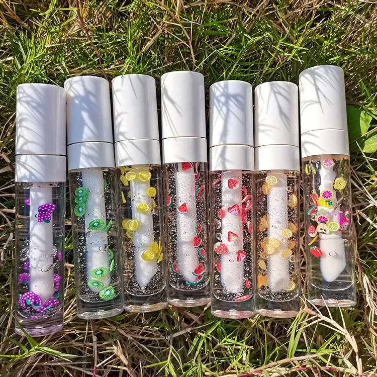 Оптовая продажа на заказ метка частного назначения ясно с антипригарным покрытием, фруктовый блеск для губ, поставщиков