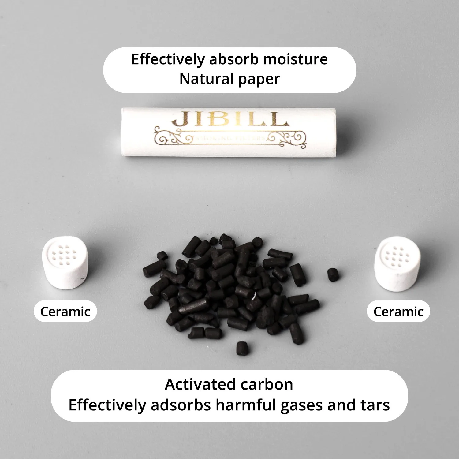 carbon cigarette filter tips 2026 Manual Classic Activated Carbon Filter for Filter 6*26mm Cigar Ceramic  Natural Rolling Paper Filter Tips Joint Holder
