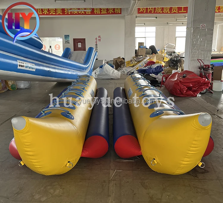 Double Tube 10 People Can Drag Inflatable Flying Fish Banana Boat ...