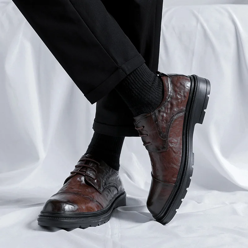 lace-up mens casual dress shoes Amazon.com | Arkbird Casual Sneakers, Originals Oxfords Breathable Lace-up Leather Shoes for Men Black 7
