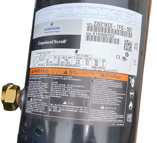 7.5hp Copeland ZXI21KCE Scroll Compressor for HVAC - New with 1