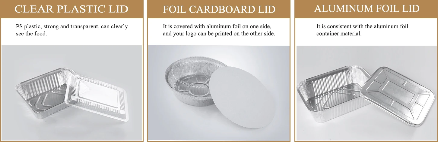 Disposable Aluminum Pans With Dome Lid 9"x9" Take Out Food Packaging ...