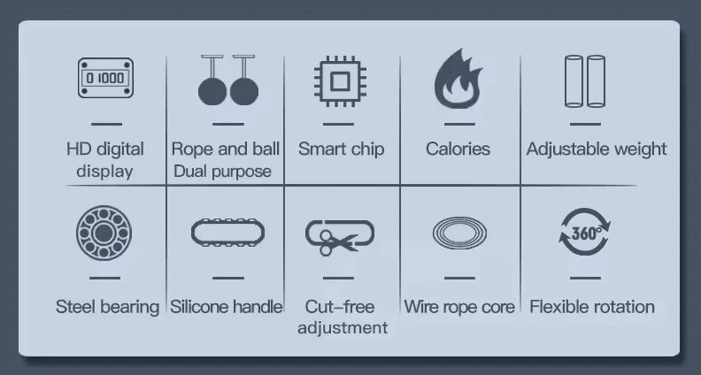 odm customized electronic fitness smart jump rope digital speed counter adjustable cordless skipping rope-3