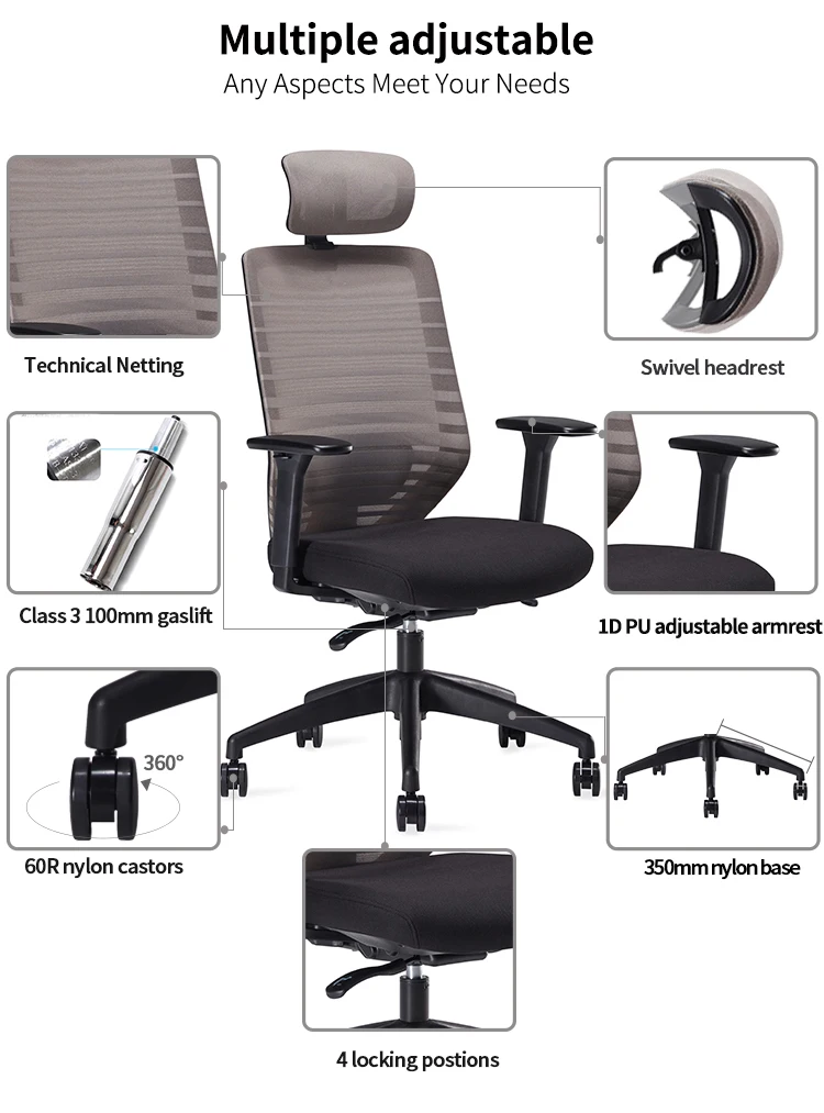 Mesh High Back Office Chair factory