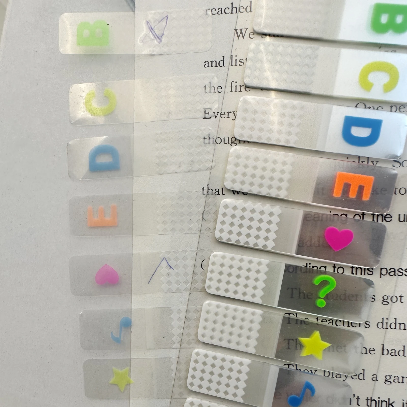 10 Color Number Sticker Letter Symbol Index Sticker Transparent Thin ...