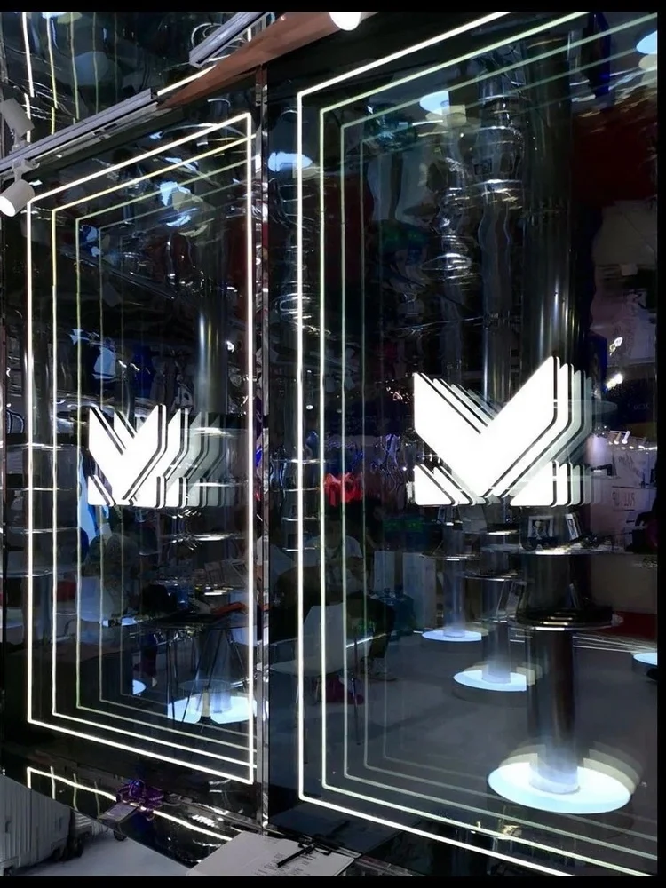 Горячая Распродажа 2022 умное 3d настенное зеркало вывеска для гостиной индивидуальное светодиодное