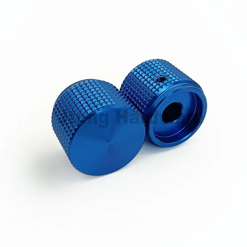 20mm Knurled Black Aluminium Metal Indicator Pointer Potentiometer