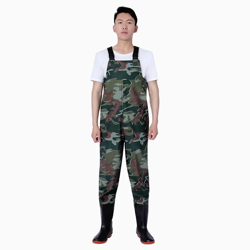 PVC Durable Fly Fishing Waterproof Pants Simple Style Wholesale - Main Image