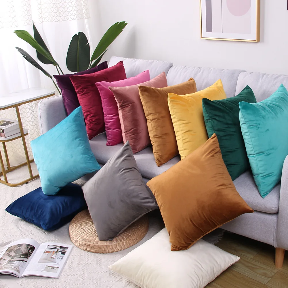 Aoyatex China Direct Manufacture customized solid color flannel sofa pillow