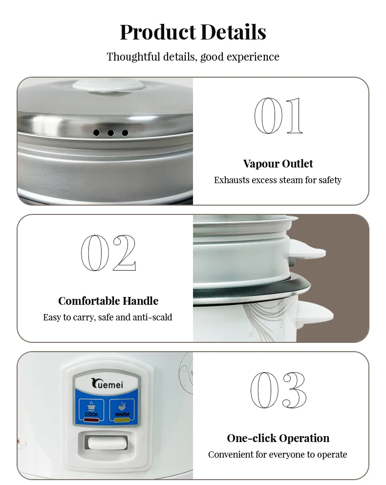 Electric Automatic Rice Cooker with Stainless Steel Inner Pot Smart Household Appliance for Hotels Second Hand