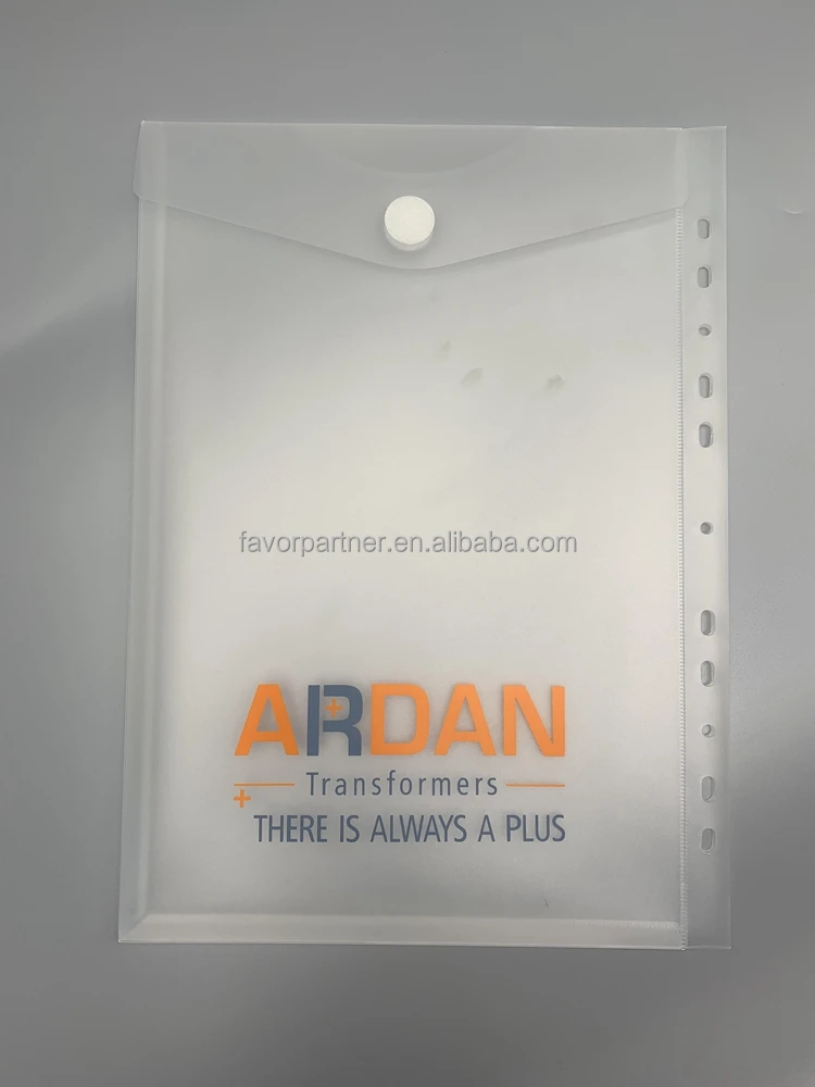 Translucent A4 Size Plastic Document Bag 11 Holes PP Envelope File ...