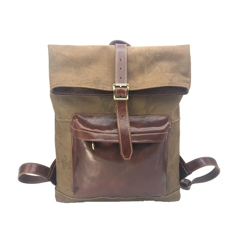 high end leather backpack