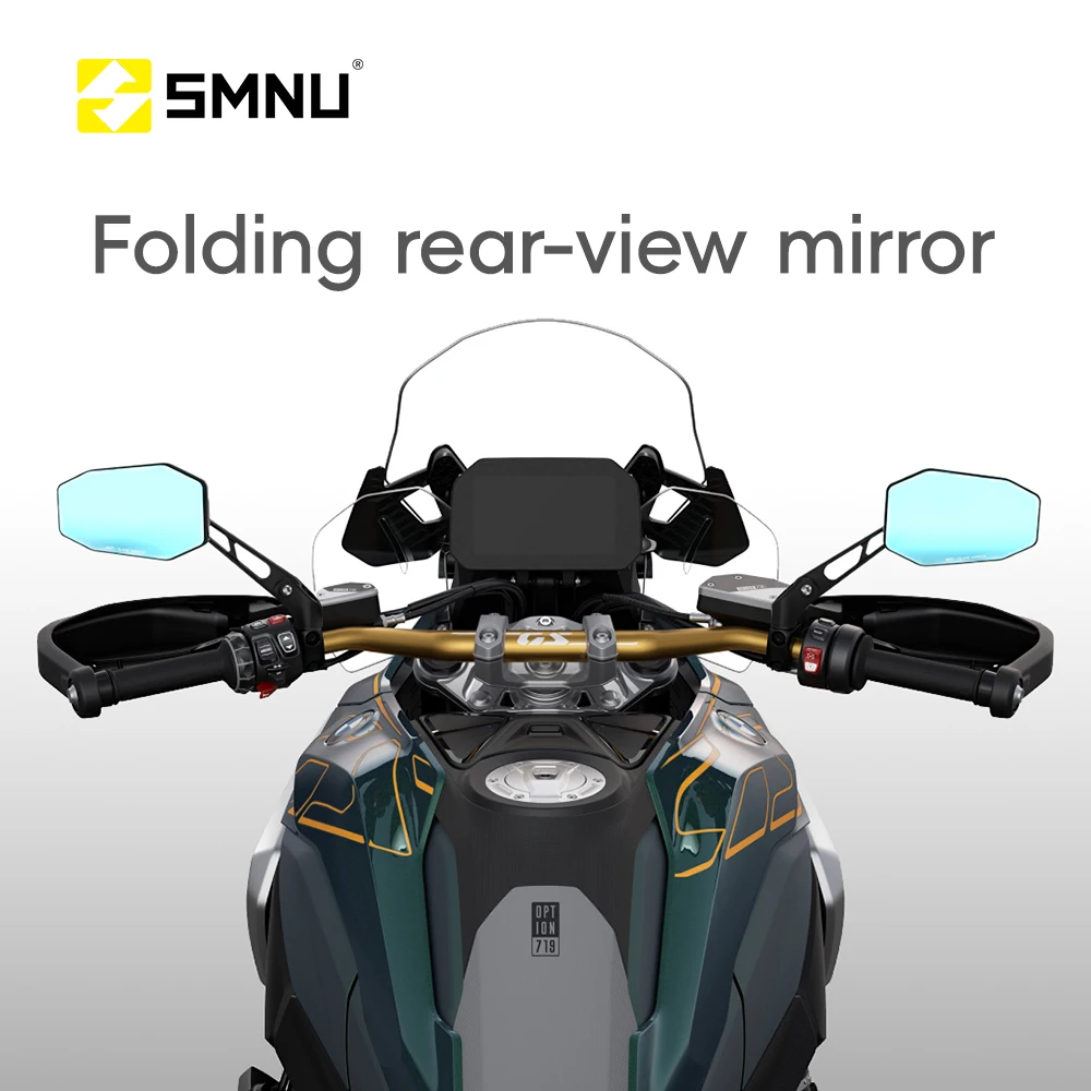SMNU Motorcycle Rear View Mirror General Blue Clear Purple Rear Mirror Motorcycle Side Mirror Motorcycle Rearview Mirrors