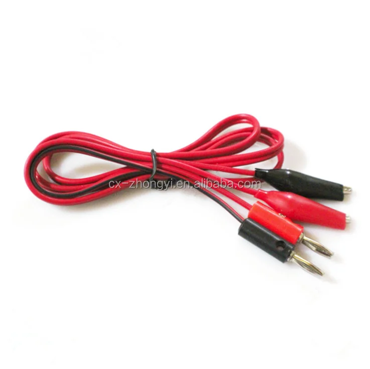 Details about   1Pair Alligator Clips Crocodile Clamp Banana Plug Test Lead Jumper Wire Cable 