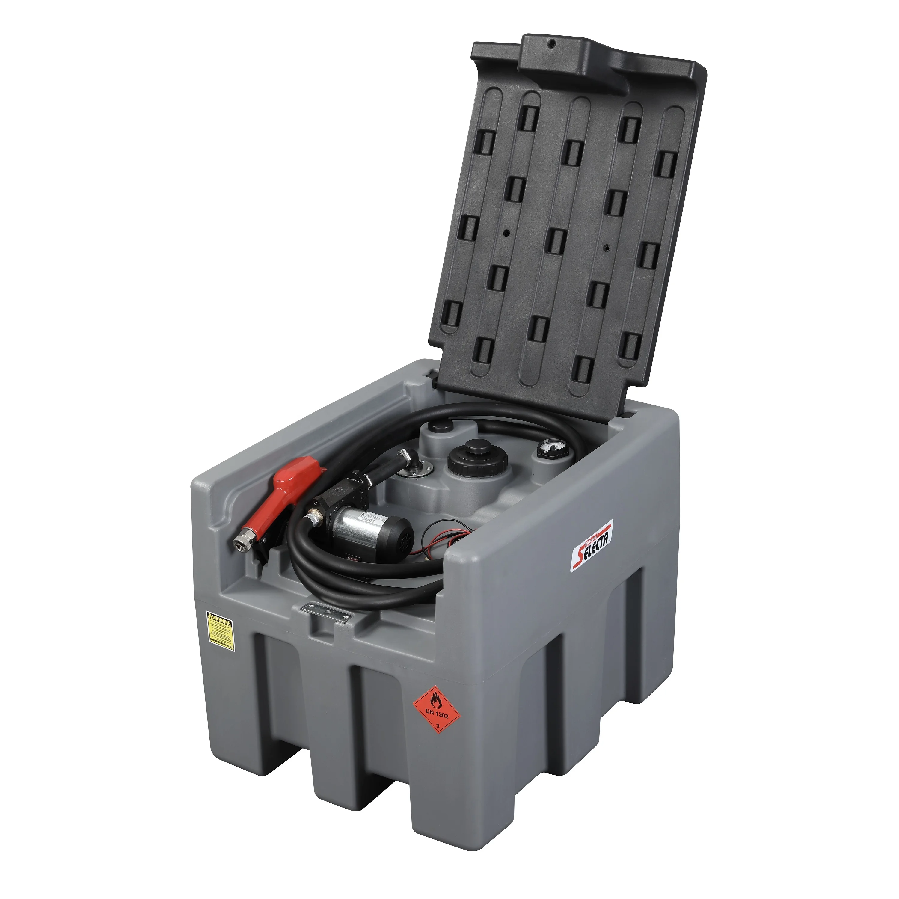 200L Diesel Transfer Tank with 12V Diesel Pump for Mobile Refueling