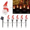 Rice grain snowman red-1 set of 5 pieces-solar powered-3w
