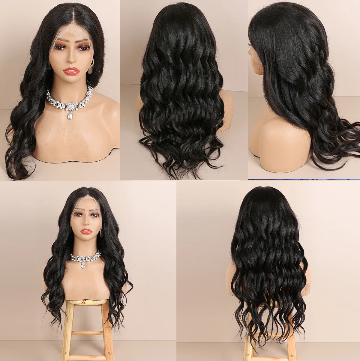 Loose Wave Cheap Good Quality Original Human Hair Wigs With Frontal