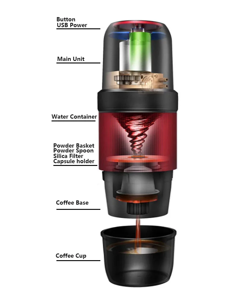 Mini Espresso Coffee Maker Automatic Travel Staresso Portable Coffee Maker