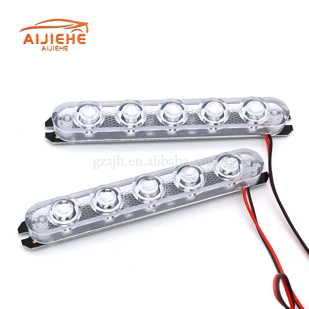 Universal Car Led Drl Daytime Running Light Flexible 6led Driving Fog Bulb Warning Lamp Car Styling Dc 12v Auto Led Head Lamp