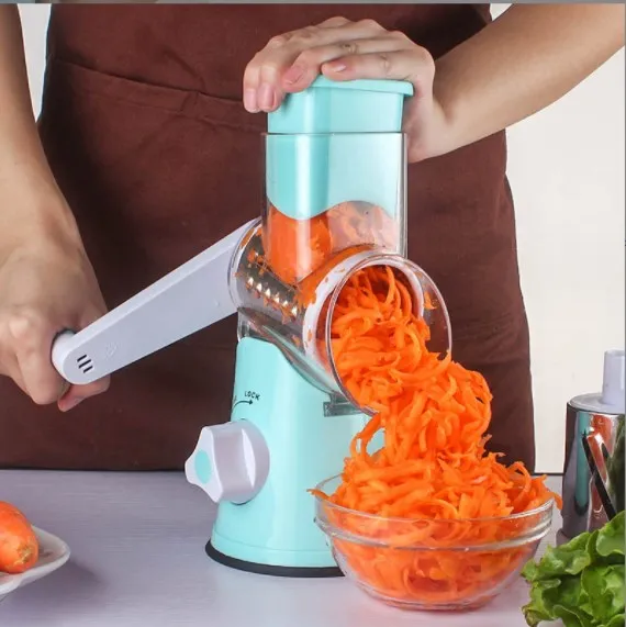New Kitchen Multifunction Manual Mandoline Slicer Vegetable Chopper Nut Shredder Rotary Cheese Grater