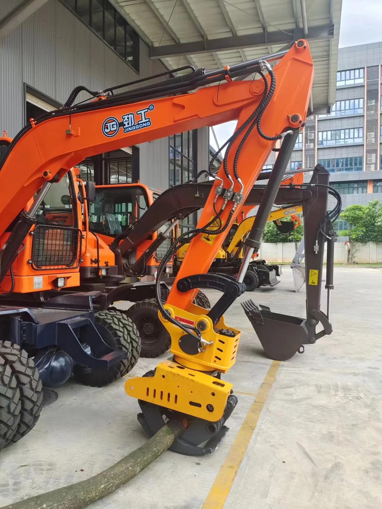 China JG Automatic Tree Shear Cutting Machine Forest Cut Harvester with Free Segment Cutting