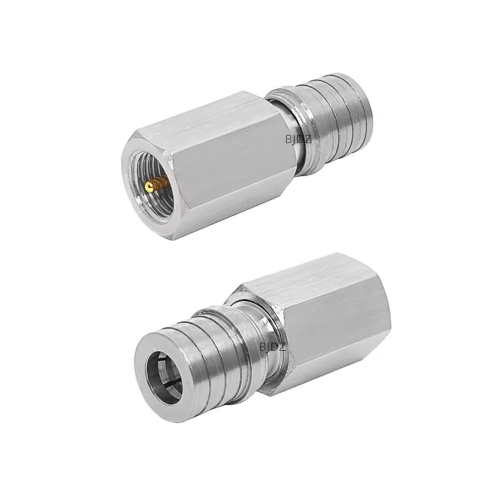 Factory Supply Rf Adaptor Qma Male Plug to Fme Male Plug Macho Rf Coax Coaxial Adapter Brass Connector Rohs in Stock