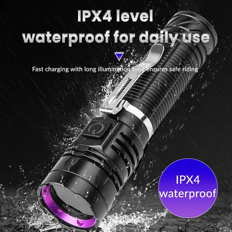 Ultraviolet Flashlight with 365NM UV LED Black Light