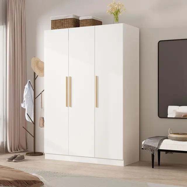 Customized Modern Simple Wardrobe Organizer Wooden 3 Door Closet Storage Wardrobe for Bedroom