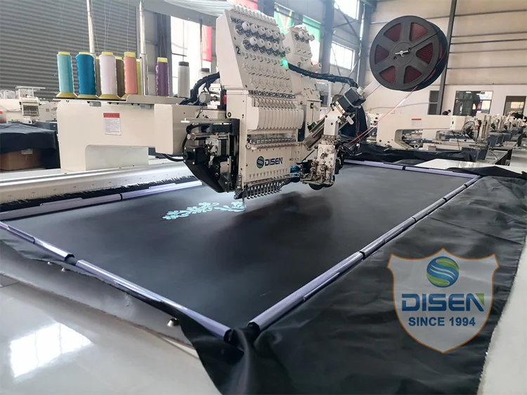 Latest Complete Set Commercial Industrial Computerised Embroidery Machine Cloth One Head Bead Double Sequin Device with Card