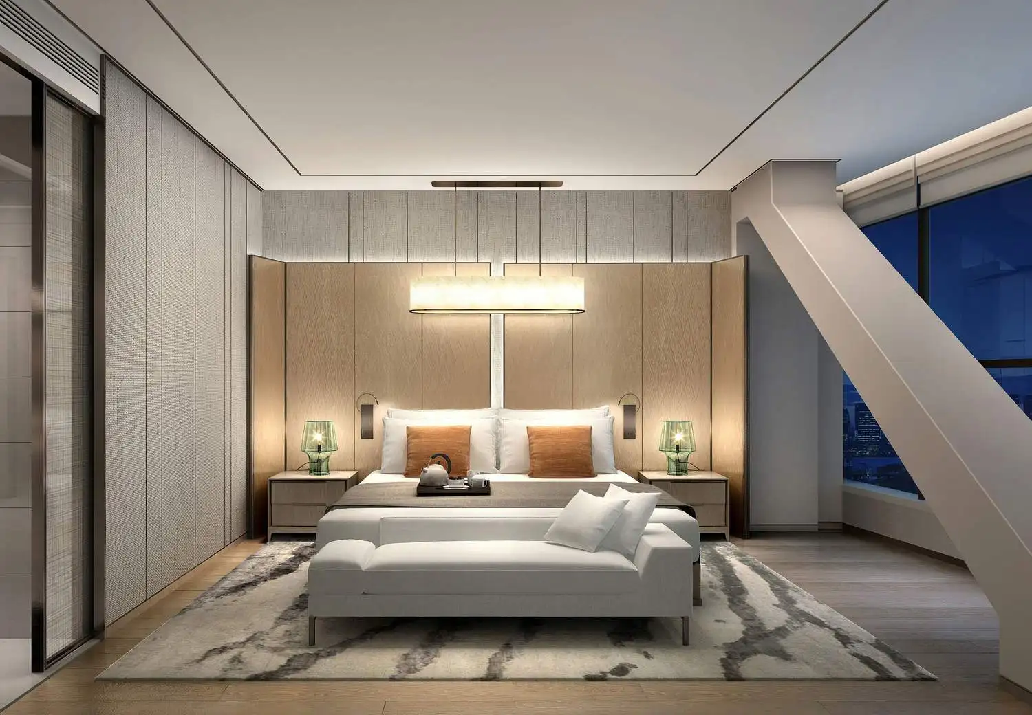 CREATION Marriott Hotel High Class Luxury Light Oak Wood Veneer Hotel Furniture For Hotel Project