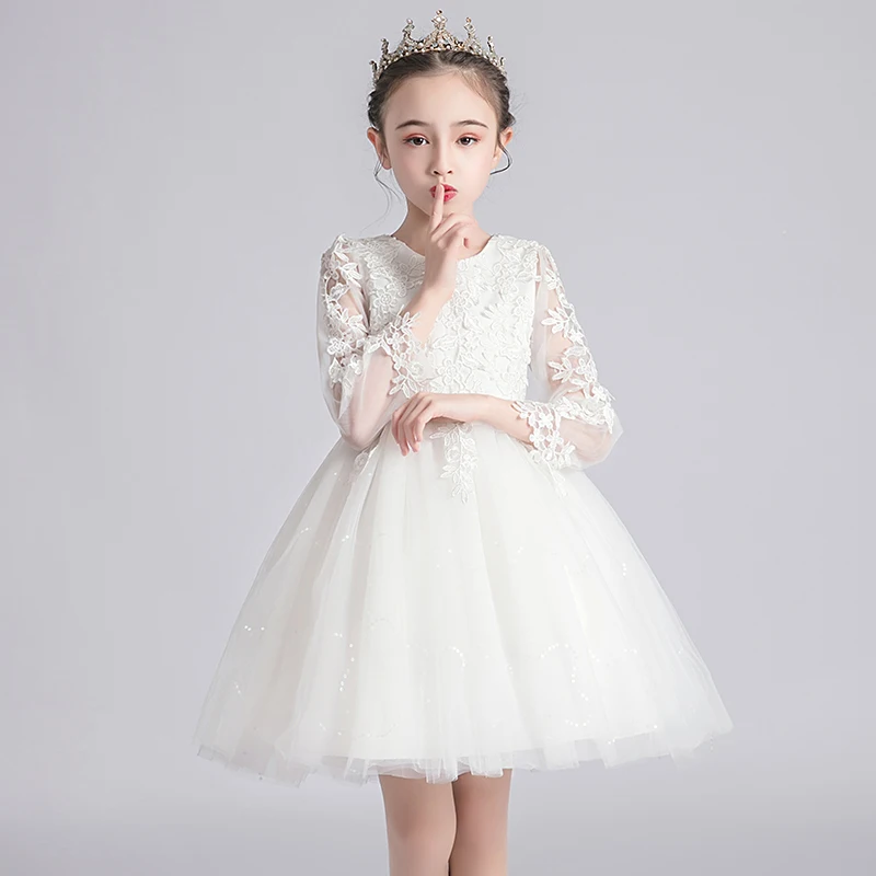 Robe De Princesse Brodee A Manches Longues Frocs Pour Filles Tenue De Fete D Anniversaire Formel Mignon Nouvelle Collection Buy Formelle A Manches Longues Robe Princesse D Anniversaire Robe Parti Porter Des Robes Pour Les Filles Product On Alibaba Com