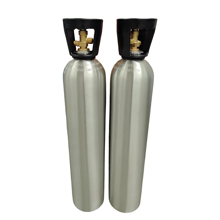 5L 10L 20L 150bar CO2 Aluminium Cylinder TPED ISO7866 Carbon Dioxide CO2 Cylinders Aluminum Alloy Gas Cylinder