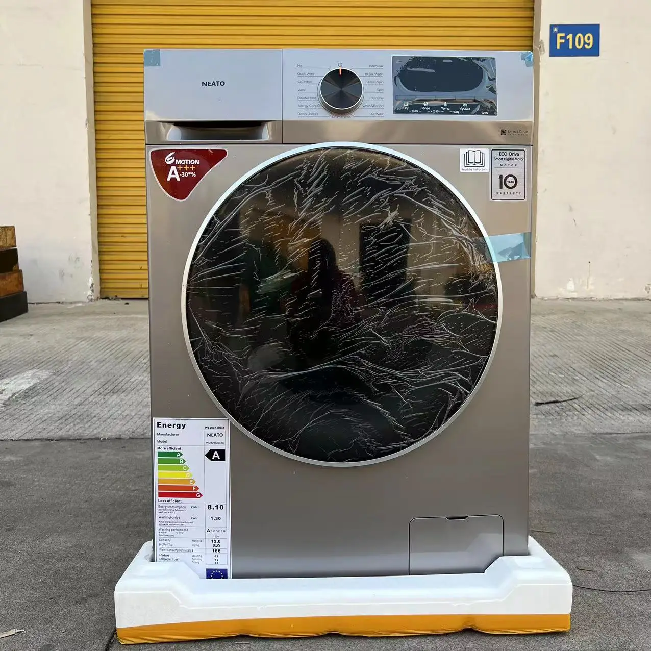 12kg Drying Fully Automatic Washing Machine Frontload Washers Tube