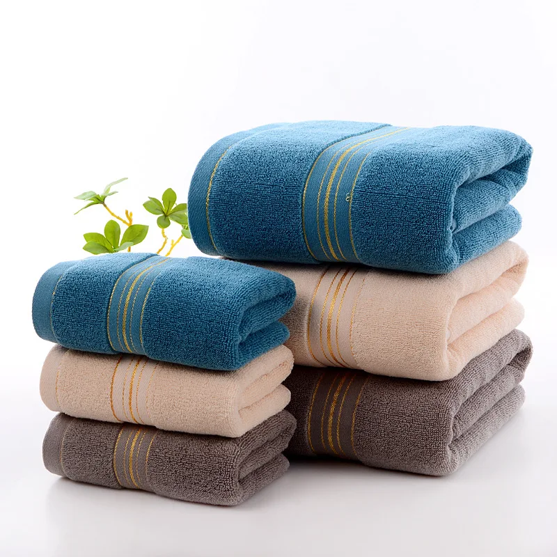 Cotton 32 bath towel 70*140 adult household thickened embroidered logo towel