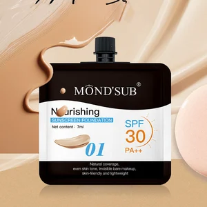 Custom High-quality Korean Travel Foundation Makeup Glowing Matte Waterproof Full Coverage Foundation Cream Tinted Foundation