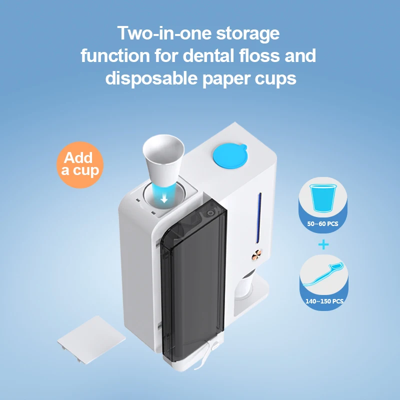 Бытовой Отель жидкость для полоскания рта диспенсер ванной комнаты с чашкой и нить продолжительное время работы в режиме ожидания: аккумуляторная