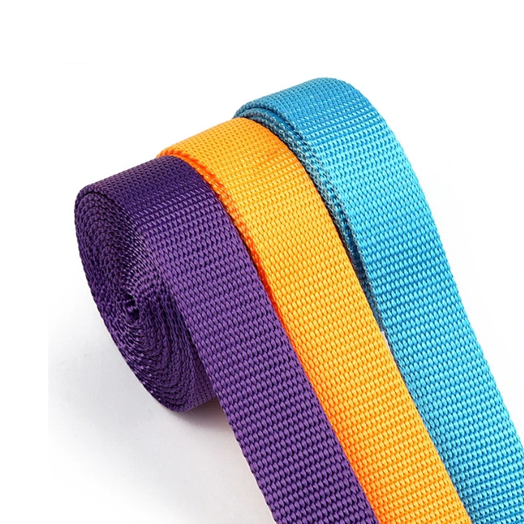 HONGYI High Quality Nylon & Polyester Webbing Strap Wholesale Weave Plain Belt With Outsourcing Edge for Luggage