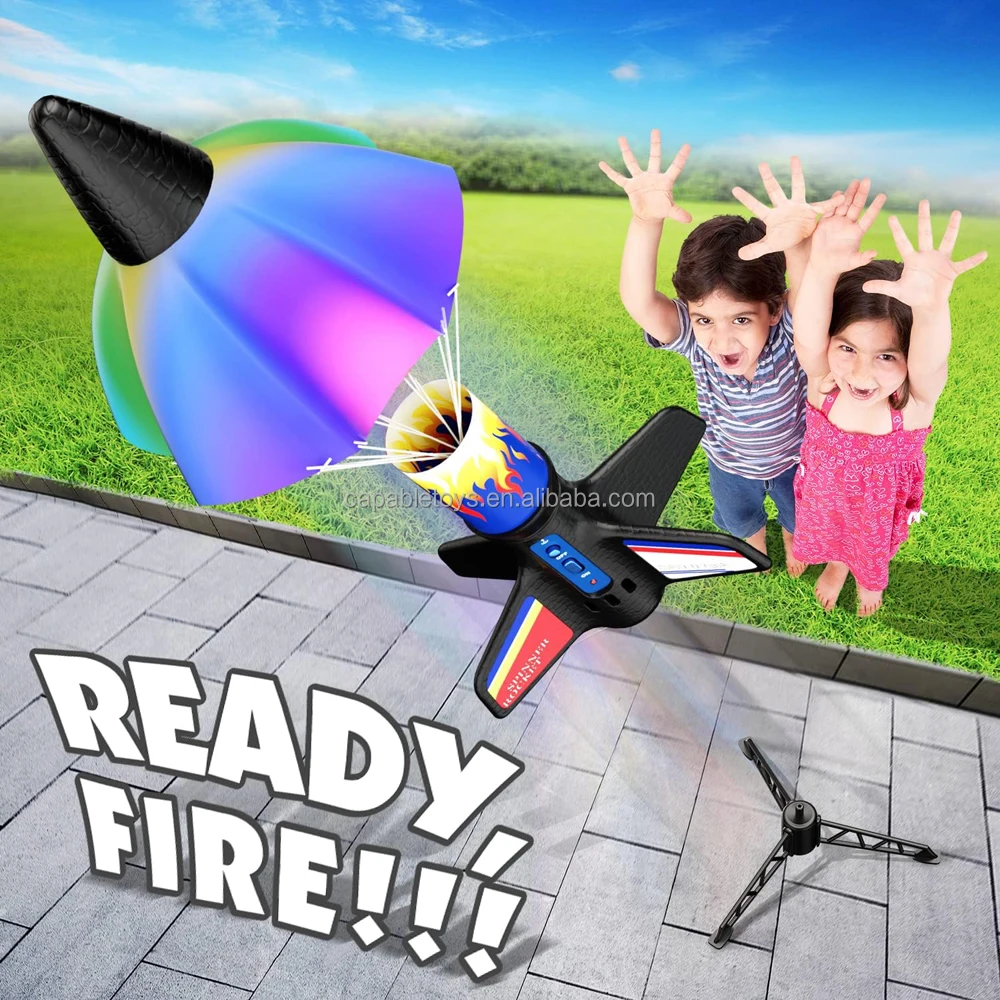 Kids Outdoor Electric Rocket Launcher Toy Electric Powered Flying Model ...