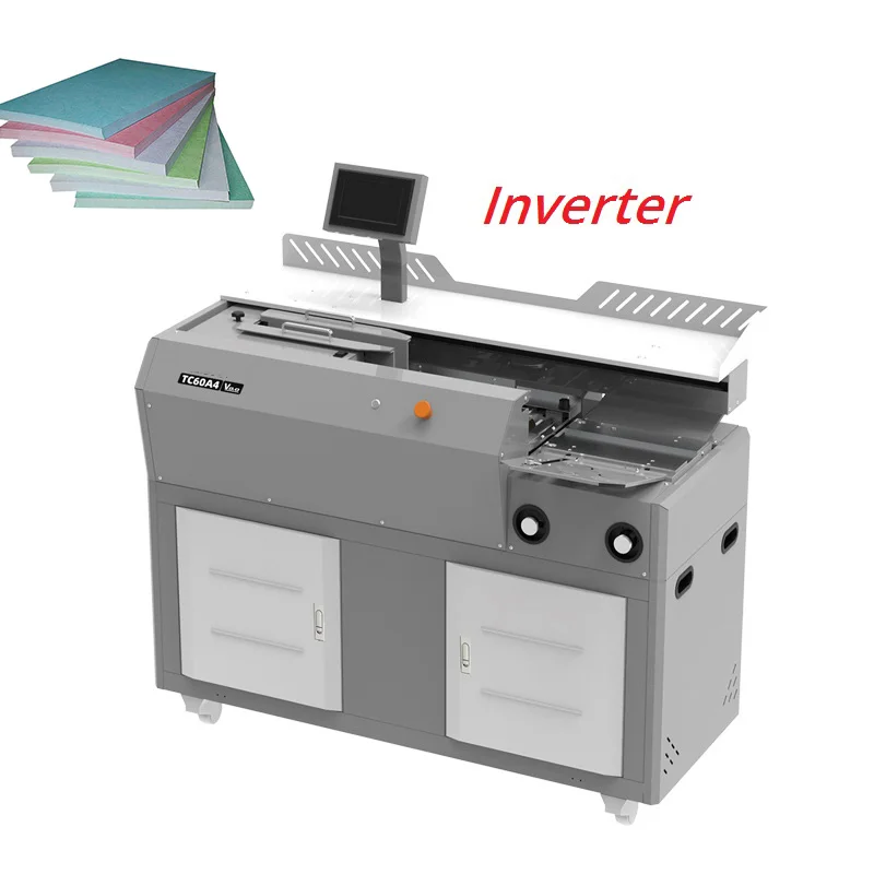Inverter Book Binder Notebook A4 Two Rollers and Heel Glue Eva Hot Melt Glue Binder Machine Perfect Book Binding Machine TC60A4