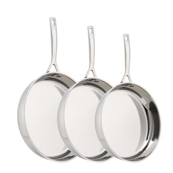 Customized 12-Inch Stainless Steel Cookware Set with Modern Design 20/24/28cm Skillets 12-Inch No Coating Frying Pan for Cooking
