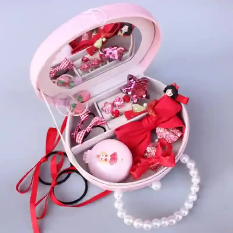 Amazon.com : PLIOPYIK Girls Hair Accessories Set with Jewelry Box,  Including Hair Clips, Hair Ties,Hair Barrettes,Hair Bows (Unicorn Pink) :  Beauty & Personal Care