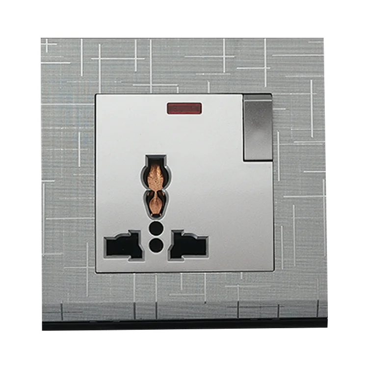 Uk Standard Wall Socketed Switch 16A Universal Wall Socket Wall Switch With Neon