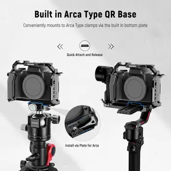 NEEWER Aluminum Video Rig M50/M50 II Camera Cage with Cable Clamp Compatible with M50 M50 Mark II detail image