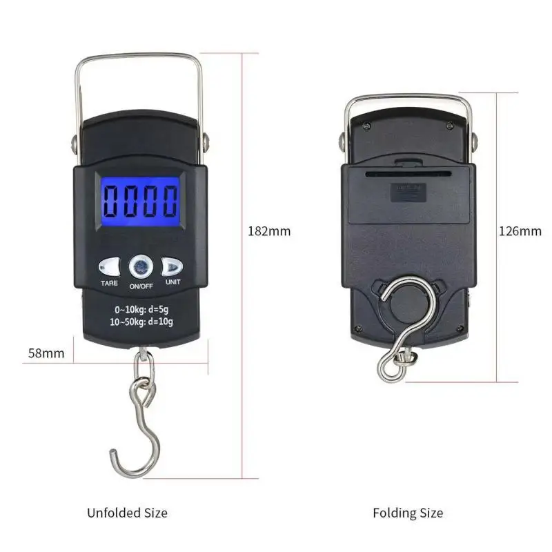 Fish With Measuring Tape Fishing Hook Tool Digital Hand Scale Easy To Use_voghion.com
