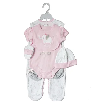 2022 hot selling kids clothing baby romper set bodysuit legging baby hats and mittens baby socks set