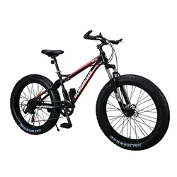 Wholesale 2021 new snowmobile mountain bike wide tire disc brake suspension student bike