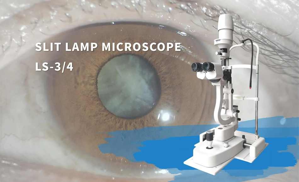 LS-4 Five Magnifications Ophthalmology Slit Lamp Optometry Microscope with LED Illumination Optical Biomicroscope