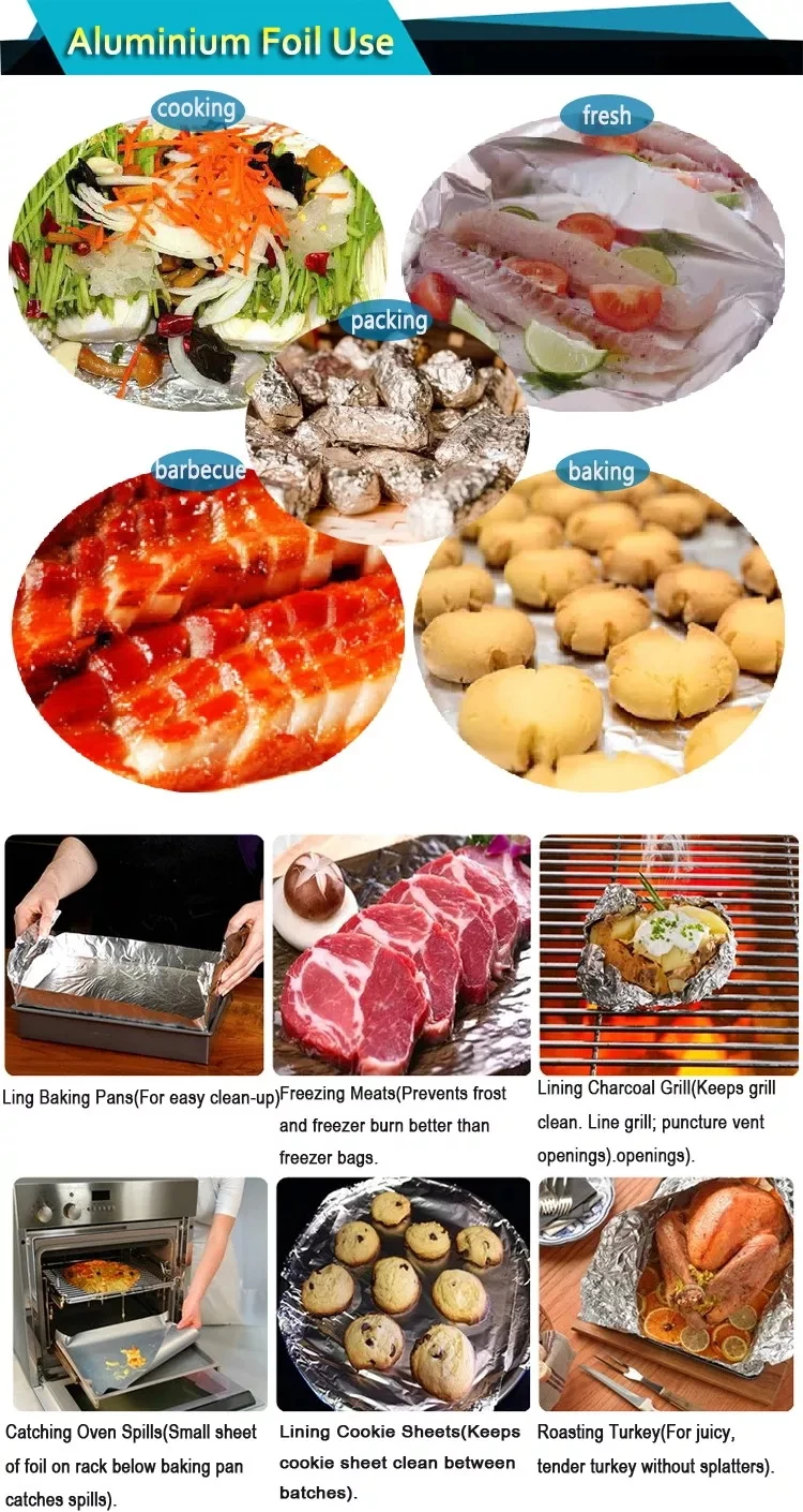 3003 Aluminum foil for kitchen food packaging 3003 Aluminum foil for kitchen food packaging