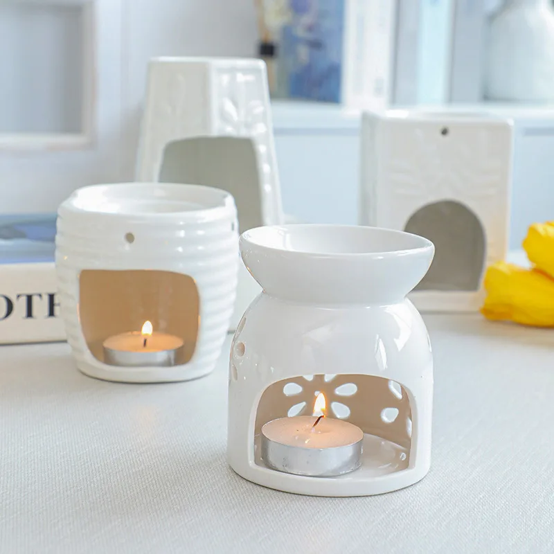 Ceramic Tealight Candle Holder Oil Burner Essential Oil Incense Aroma